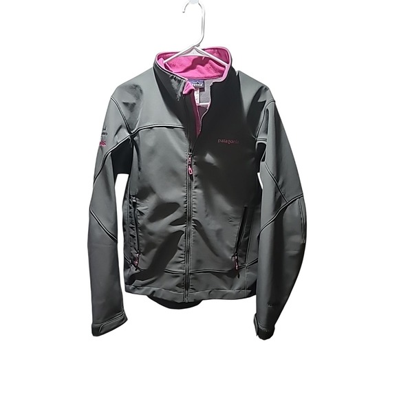 Patagonia Full Zip Jacket‎ Women's L Gray And Pink - Picture 1 of 3
